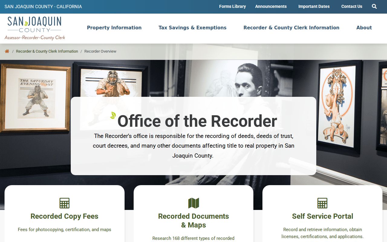 Lathrop residents directory San Joaquin Recorder office