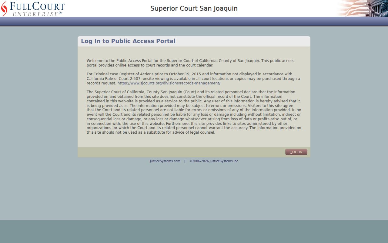 Lathrop residents directory San Joaquin Superior Court search