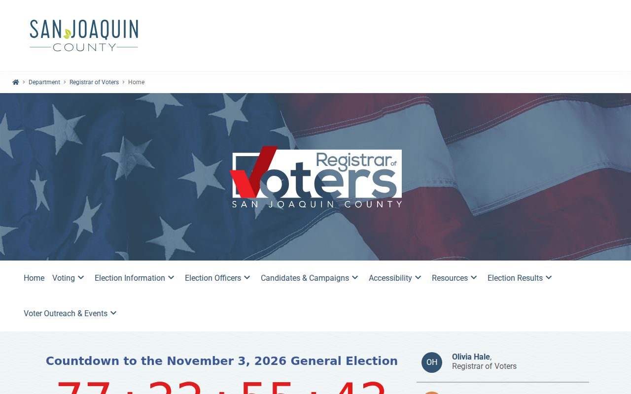 Lathrop neighbors San Joaquin Registrar of Voters