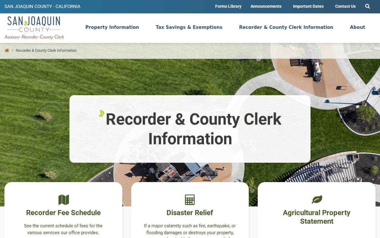 Lathrop previous residents Assessor Recorder County Clerk office